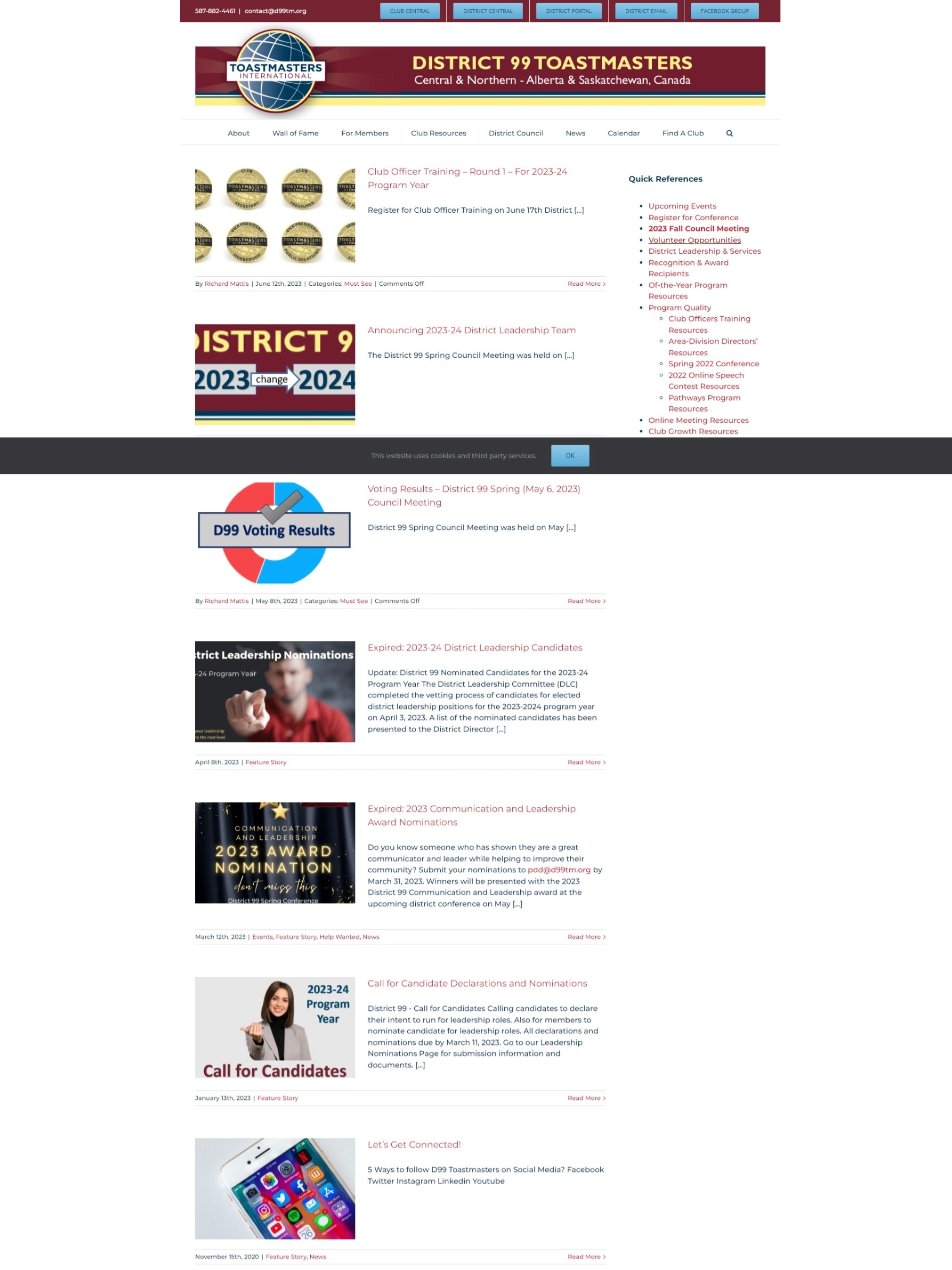D99 Web page